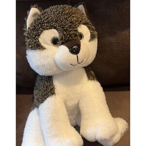 Bear Factory Stuffed Animal Husky Brown White Plush 13" Signature Collection